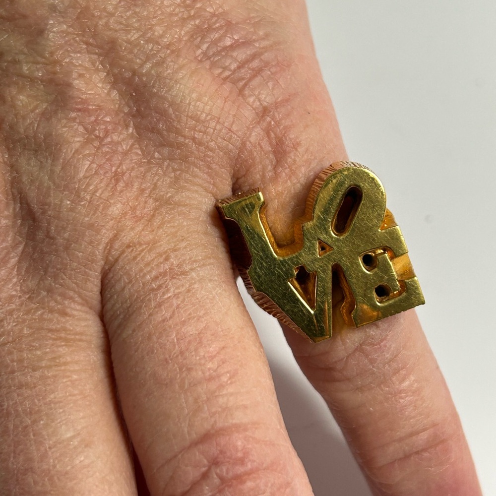 Gold Love Statement Ring